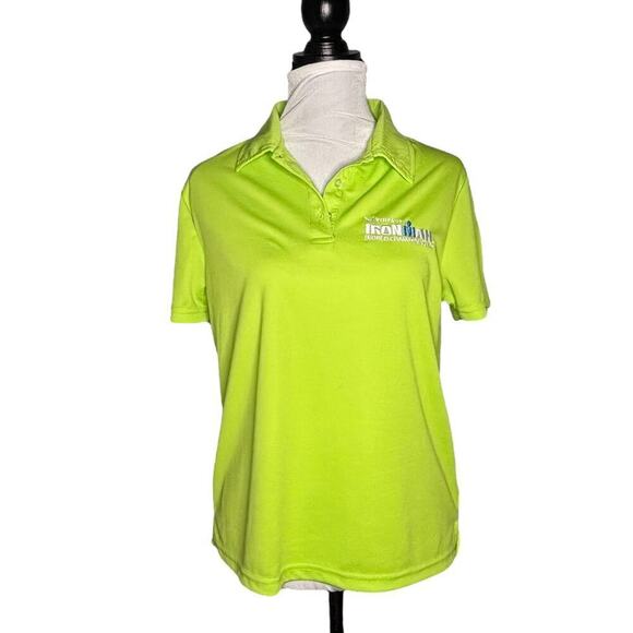 Ironman World Championship Dri-Tech Polo Shirt Lime Green Size Medium - Picture 1 of 8